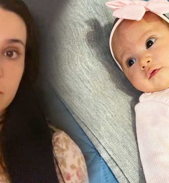 Tania Rincón amamanta a su pequeña, luego de ser diagnosticada positivo